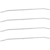  Kuka za platna za prikolice 4 pcs Srebrno 130-210 cm Aluminij | shoptok.hr