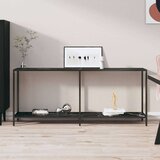 vidaXL Konzolni stol crni 180 x 35 x 75,5 cm od kaljenog stakla | shoptok.hr