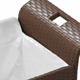  Vrtna klupa s jastukom smeđa 116 x 46 x 57 cm od poliratana | shoptok.hr