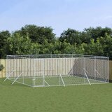 vidaXL Vanjski kavez za pse srebrni 6 x 6 x 2 m od pocinčanog čelika | shoptok.hr