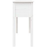  Konzolni stol bijeli 100x35x75 cm od masivne borovine | Shoptok.si