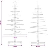  Drveno božićno drvce 125 cm Bambus i masivno borovo drvo | shoptok.hr