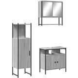  The Living Store Kopalniško pohištvo 3 kosi siva sonoma inženirski les - Komplet Kopalniškega Pohištva, (21501112) | Shoptok.si
