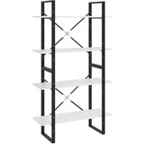 Maison Chic Knjižna omara - Knjižni regal 4-nadstropna bela 80x30x140 cm iverna plošča, (21724671) Cene