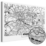  Slika - City Plan: Krakow (1 Part) Wide 60x40 Premium Print | shoptok.hr
