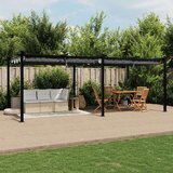vidaXL Vrtna sjenica s pomičnim krovom 3 x 6 m antracit aluminijska | shoptok.hr