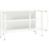  Komoda bijela 105 x 35 x 70 cm od čelika i stakla | shoptok.hr