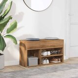  Klupa za cipele obrtnički hrast 80x30x45 cm izrađeno drvo | shoptok.hr