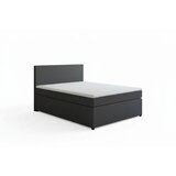 MID.YOU BOXSPRING POSTELJA 140 cm x 200 cm , tekstil, leseni material antracit | Shoptok.si