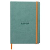 Notes A5, Rhodiarama soft, s gumicom, diktando crte, plavi Slike