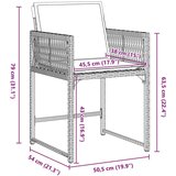 vidaXL 5-dijelni set vrtne blagovaonice s jastučićima bež poli rattan | shoptok.hr