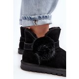 Boto Women's suede snow boots with cutouts black Eraclio | shoptok.hr