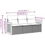 vidaXL 3-dijelni set vrtnih sofa od poliratana s jastucima bež | shoptok.hr
