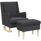 Fotelja s footstoolom 2 kom. Tamnosiva Bouclé 60 x 79 x 87,5 cm | Shoptok.si