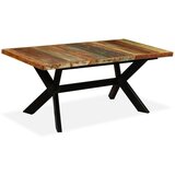  Blagovaonski stol od masivnog obnovljenog drva i čelika 180 cm | shoptok.hr