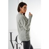 Kesi Sweater draped over the head with a fashionable gray weave Cene