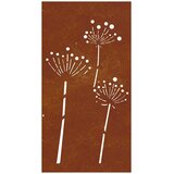  Vrtni zidni ukras 105 x 55 cm čelik COR-TEN s cvjetnim uzorkom | Eponuda.ba