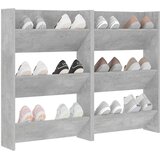  Zidni ormarići za cipele 2 kom boja betona 60x18x90 cm drveni | shoptok.hr