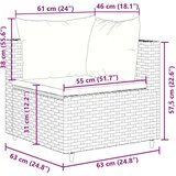 11-dijelni set vrtnih sofa od poliratana s jastucima smeđi | shoptok.hr