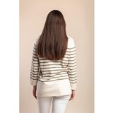 Fenzy Pamučni Top Za Veće Veličine S Prugastim Printom, Bež Boje | shoptok.hr