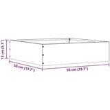 vidaXL Robovi trave srebrna 50 x 50 x 13 cm Cinkana jeklena | Shoptok.si