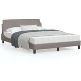  Posteljni okvir z vzglavjem taupe 140x190 cm blago, (21088978) | Shoptok.si