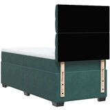 Box spring krevet s madracem tamnozeleni 90x190 cm baršunasti | shoptok.hr
