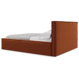 Makamii Tapecirani bračni krevet s prostorom za odlaganje s podnicom 140x200 cm boje terakote Anani – | shoptok.hr