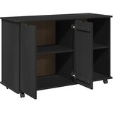  Mobilni ormar Crna 100 x 39 x 65,5 cm Čvrsto borovo drvo | Eponuda.ba