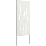 vidaXL Privatnost u vrtu Bijelo 50 x 140 cm Hladno valjana čelična | shoptok.hr