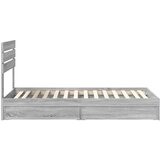  Okvir za krevet s ladicama Siva Sonoma 100 x 200 cm | shoptok.hr