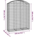  Gabionska košara s lukom 150x50x180/200 cm pocinčano željezo | Eponuda.ba