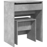  Toaletni stolić sa stolcem siva boja betona 60 x 40 x 113,5 cm | shoptok.hr