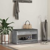  Klupa za hodnik s jastukom Betonsko Siva 83 x 38 x 45 cm | shoptok.hr