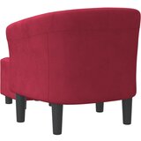  Fotelja s tabureom crvena boja vina baršunasta | shoptok.hr