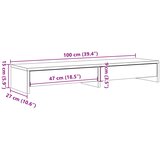  Stalak za monitor s ladicama bijeli 100x27x15 cm inženjerski drvo | shoptok.hr