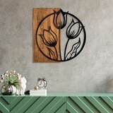 Wallity Zidna dekoracija Tulips, 56x57 cm, Crna Cene