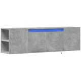  Zidni TV ormarić s LED svjetlima boja betona 135x31x39,5 cm | shoptok.hr