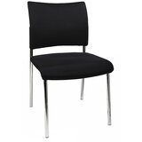 Top Star Stol za obiskovalce, možnost zlaganja, 4 noge, oblazinjeno naslonjalo za hrbet, DE 2 kosa, črna | Shoptok.si