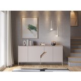 Marckeric Krem/u prirodnoj boji komoda u dekoru hrasta 180x80x40 cm Lilou – | shoptok.hr