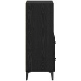 vidaXL Strani šal Črni hrast 34 x 34.5 x 90 cm Konstruiran les | Shoptok.si