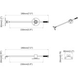  Užitna šipka za šarku 2 pcs Srebrno 190 mm Željezo | shoptok.hr