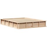  Krevetna konstrukcija Smeđa 160 x 200 cm Čvrsto borovo drvo | shoptok.hr