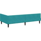  Kutni okvir kreveta s uzglavljem Tirkizna 80 cm x 200 cm Baršun | Eponuda.com