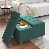  Otoman za pohranu Tamnozelena 80 x 80 x 45 cm tkanina | shoptok.hr
