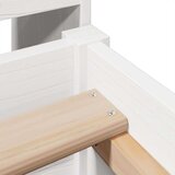 vidaXL Posteljni okvir brez vzmetnice bel 75x190 cm trdna borovina | Shoptok.si