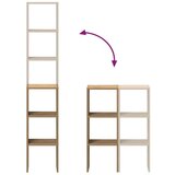 vidaXL Police za knjige 2 kom složive 30x30x80 cm konstruirano drvo | shoptok.hr