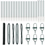 vidaXL Geometrijska Ograda Zelena 1.6x50 m Čelik, Stupovi za Ogradom s Šiljastim Krajem 13 kom Ø32 mm 180 cm Galvanizirani Čelik | shoptok.hr