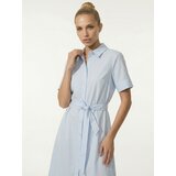 Sinsay Midi košulja-haljina s kratkim rukavima i ажurnim detaljem | shoptok.hr