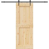 vidaXL Klizna vrata s priborom za montažu 85 x 210 cm masivna borovina | shoptok.hr